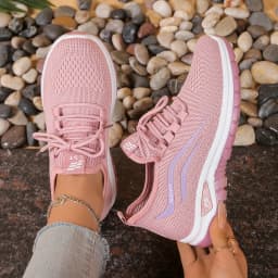 Women's shoes, soft soles, not tired feet,summer sneakers platform shoes, flying weaving, breathable women's sneakers shoes