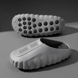 popular cross-border slippers men's and women's baotou hole shoes thick-soled eva stepping on shit massage recovery coolslippers