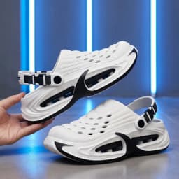 Men's Outdoor Sandals Women's Heeled Fluffy Top Sandals EVA One-Size-Fits-All Summer Beach High-End Flip Flops
