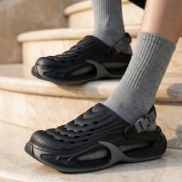 Men's Outdoor Sandals Women's Heeled Fluffy Top Sandals EVA One-Size-Fits-All Summer Beach High-End Flip Flops