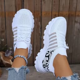 Woman Shoes Leopard Print Sneakers Lightweight and Breathable Women's Casual Sneakers Sale Shoes with Free Shipping