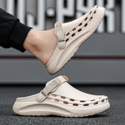 Quick-Dry EVA Solid Color Mens Sandals Fashion Trendy Lightweight Outdoor Travel Essentials Beach Shoes Casual Men’s Slippers