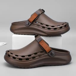 Quick-Dry EVA Solid Color Mens Sandals Fashion Trendy Lightweight Outdoor Travel Essentials Beach Shoes Casual Men’s Slippers