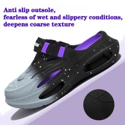 Stepping on shit hole shoes men's 2026 new summer wear sports trend thick-soled non-slip deodorant breathable sandals