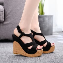 Crystal Queen Bohemia Style Womens Sandals Hemp Rope High Heel Fish Mouth On Peep Toe Platform Wedges