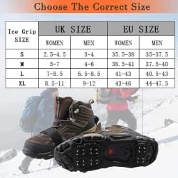 24 Studs Ice Snow Traction Cleats Stretch Rubber Wear-resistant Winter Walking Boots Cleats Non-slip Gripper Snow Spikes