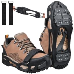 24 Studs Ice Snow Traction Cleats Stretch Rubber Wear-resistant Winter Walking Boots Cleats Non-slip Gripper Snow Spikes