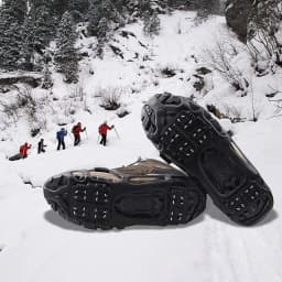 24 Studs Ice Snow Traction Cleats Stretch Rubber Wear-resistant Winter Walking Boots Cleats Non-slip Gripper Snow Spikes