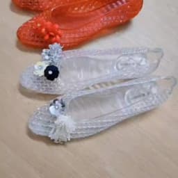 Fashionable Crystal Slippers for Women, Mesh Flat Sandals with a High-End Feel, Korean Crystal Jelly Shoes, Pointed Toe Shallow Single Shoes for Women