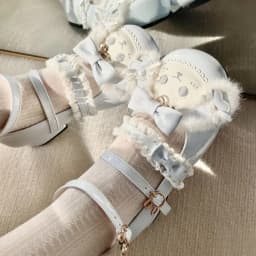 Women's Lolita Mary Jane Shoes, Mid-Heel Round Toe Bow Pumps, Sweet Cute Style, Suitable for Students, Daily and Party Wear.