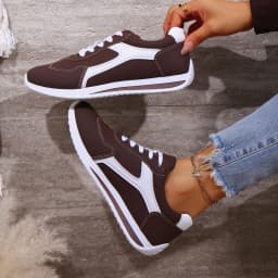 2025 Spring New Women Sneakers Comfortable Outdoor Fashion Versatile Flat Casual Sneakers Lace Up Women Sports Shoes Plus Size