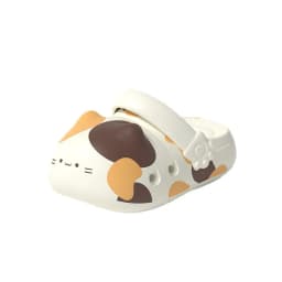 Three Flower Cat Claw Hole Shoes for Women at Home, Couple Wearing Outside, Arch Support, Thick Sole, Anti Slip Hole Slippers