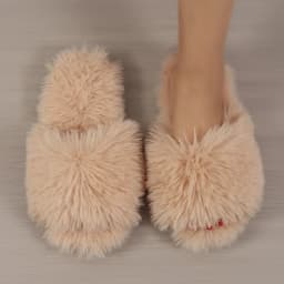 Women's Indoor Slippers 2025 Autumn and Winter New Faux Fur Home Lazy Shoes Soft Sole Girls Fashion Warm Fluffy Slides