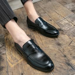 Fashion Casual Business Leather Shoes Men Classic Slip On Formal Social Leather Loafers Male Comfortable Men's Dress Shoes