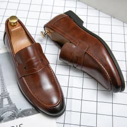 Fashion Casual Business Leather Shoes Men Classic Slip On Formal Social Leather Loafers Male Comfortable Men's Dress Shoes