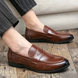 Fashion Casual Business Leather Shoes Men Classic Slip On Formal Social Leather Loafers Male Comfortable Men's Dress Shoes