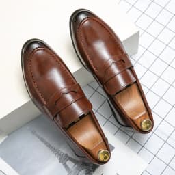 Fashion Casual Business Leather Shoes Men Classic Slip On Formal Social Leather Loafers Male Comfortable Men's Dress Shoes