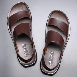 Men's Summer Breathable Casual Slip-On Sandals Outdoor Beach Wear-Resistant Anti-Slip Daily Commute Two-Way Wear Slippers-HX2029