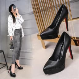 Sexy Pointed Toe Platform High Heels 12Cm Thin Heel Womens Pumps Fashion Small Size Lady Single Shoes Party Dress Shoes