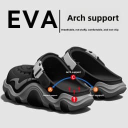 Arch Supported Perforated Shoes for Men, 2026 New Summer Wear, Non Slip, Wear-Resistant, Breathable Beach Sandals