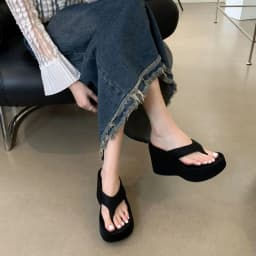 2026 New Design Summer Chunky Woman Slippers Fashion Platform Wedges High Heel Silvery Ladies Shoes Zapatillas De Mujer