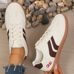 Embroidery Korean Style 2026 New Women's Training Shoes, Versatile Casual Sports Ultra-Light Flat White Sneakers