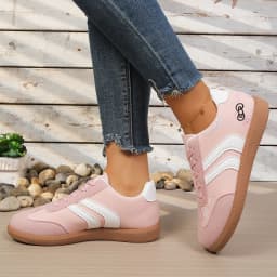 Embroidery Korean Style 2026 New Women's Training Shoes, Versatile Casual Sports Ultra-Light Flat White Sneakers