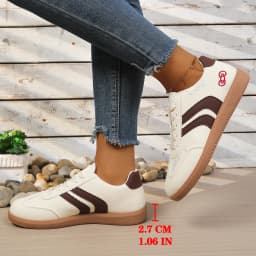 Embroidery Korean Style 2026 New Women's Training Shoes, Versatile Casual Sports Ultra-Light Flat White Sneakers