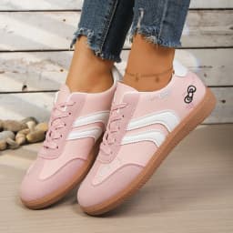 Embroidery Korean Style 2026 New Women's Training Shoes, Versatile Casual Sports Ultra-Light Flat White Sneakers