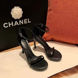 New 2025 Black Sexy Open-Toe High Heels Women'sSummer Thin Heel Ultra-High Platform Waterproof Stiletto Shoes Korean Style