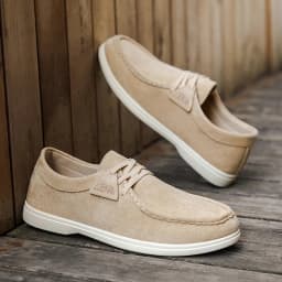 Men Suede Loafers Slip On Casual Shoes Soft Flat Moccasins Comfort Driving Walking Footwear 2 Colors