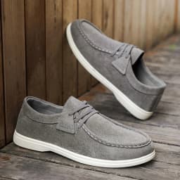 Men Suede Loafers Slip On Casual Shoes Soft Flat Moccasins Comfort Driving Walking Footwear 2 Colors
