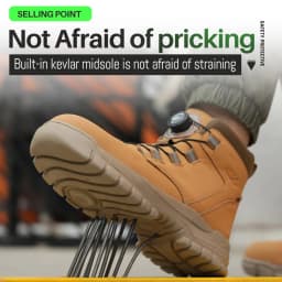New Safety Boots Men Work Indestructible Shoes Sneakers Steel Toe Protective Boots Anti-smash Anti-puncture Waterproof Boots