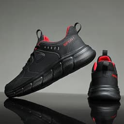 Men's Waterproof Work Shoes Lightweight Comfortable Anti Slip Shock-absorbing Sneakers Outdoor Casual Tennis Fashionable Shoes