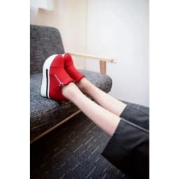2024 New Platform Sneakers Women Shoes Red Casual Shoes Comfortable Heels Black Canvas Shoes Women Invisible Wedge Sneaker