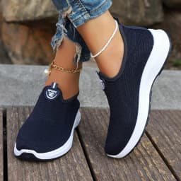 Women's Sneaker Slip On Women Sneakers Breather White Shoes Women Casual Sneaker Sports Shoes Comfortable Vulcanize Shoes Female