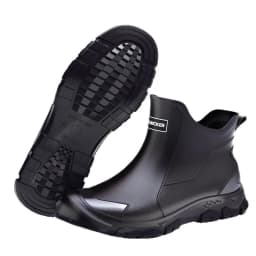 Men's Short Rain Boots Urban Water Boots Non-slip Wear-resistant Wading Boots Men's Trendy Lightweight Waterproof Rubber Shoes