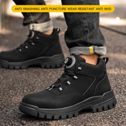 Halloween Steel Toe Work Boots Wear Resistant Men's Safety Boots Anti Impact Anti Piercing Fashion Comfort Outdoor Men's Shoes