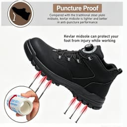 Halloween Steel Toe Work Boots Wear Resistant Men's Safety Boots Anti Impact Anti Piercing Fashion Comfort Outdoor Men's Shoes