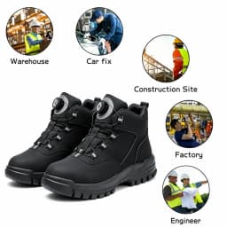 Halloween Steel Toe Work Boots Wear Resistant Men's Safety Boots Anti Impact Anti Piercing Fashion Comfort Outdoor Men's Shoes