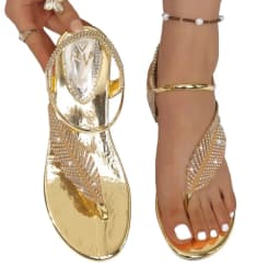 Clip Toe Gold Silver Gladiator Sandals Women 2026 Summer Ankle Straps Flat Sandals Woman Plus Size 43 Roman Beach Shoes Footwear