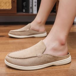 Summer Men Loafers Fashion Slip on Men Half Slippers Comfortable Lazy Casual Shoes Outdoor Man Sandals Lightweight Walking Shoes