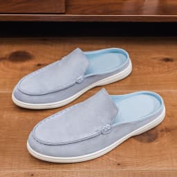 Summer Men Loafers Fashion Slip on Men Half Slippers Comfortable Lazy Casual Shoes Outdoor Man Sandals Lightweight Walking Shoes