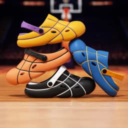Basketball Design Men Slippers Sandals Dual Use EVA Thick Sole Platform Slides Sports Beach Summer Shoes Garden Clogs For Man