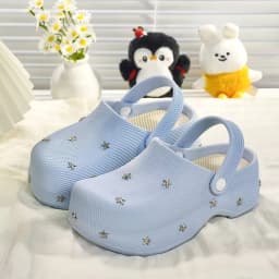 Summer New Casual Style Star Thick Bottom Baotou Slippers for Women Wearing Lazy Outerwear, One Step Stepping Cool Slippers
