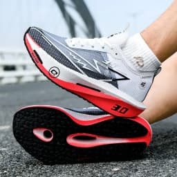 Men's Carbon Board Sneakers Anti-slip Cushioned Comfortable Racing Training Running Shoes Mesh Tennis Shoes Casual for Women