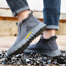 Electric Welder Safety Boots Men Anti Smashing Anti Piercing Work Protection Shoes Steel Toe Anti Scalding Safety Shoes Man