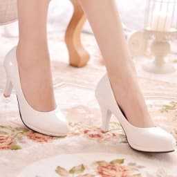 Women's New Fashion Shoes Ladies shallow mouth Leather shoes Elegant Round Toe High heels Female Wedding Party Pumps mujer