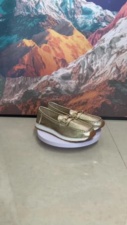 Gold Silver Metal Chain Flats Shoes Women Spring Autumn Plus Size Platform Loafers Woman Slip On Soft Bottom Casual Shoes Female