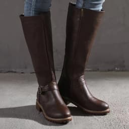 New Winter Women's Riding Boots 2024 Round Toe Chunky Heel Over-the-Knee High Boots Women's Buckle Platform Shoes Botas Mujer